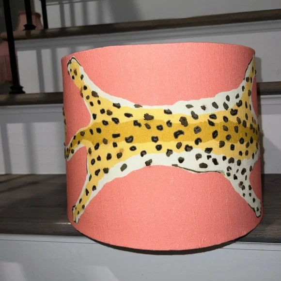 Anthropologie Dana Gibson Leopard Drum Lamp Shade new with tags
